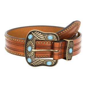 Western-belt-for-women-cowgirl, Pu-leather-waist-belts With🐹